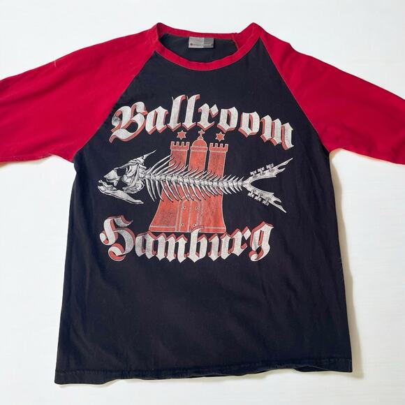 Y2K Promodoro Ballroom Hamburg Raglan T-Shirt M Punk Rock Aesthetic Germany VTG - Picture 6 of 6